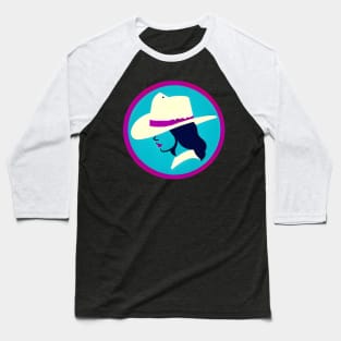 Retro Western Cowgirl 02 Baseball T-Shirt